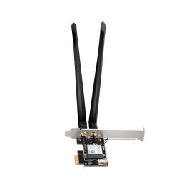 D-Link Adaptador Bluetooth PCI Express DWA-X582, Wi-Fi 6 (802.11ax), Bluetooth 5.0, 2402 Mbps, Interno para PC, Negro
