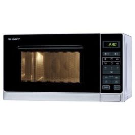 MICROONDAS SHARP R242INW - 800W - 20 LITROS - CONTROL TÁCTIL - 11 NIVELES POTENCIA - 8 FUNCIONES AUTOMÁTICAS DE COCCIÓN - COLOR PLATA MICROONDAS SHARP R242INW - 800W - 20 LITROS - CONTROL TÁCTIL - 11 NIVELES POTENCIA - 8 FUNCIONES AUTOMÁTICAS DE COCCIÓN - COLOR PLATA