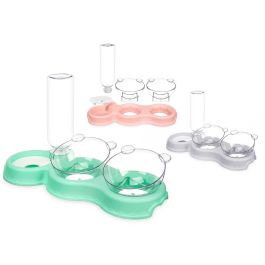 Comedero Plastico Doble Bebedero Surtidos Mascow 38X23CM (12 Unidades) Comedero Plastico Doble Bebedero Surtidos Mascow 38X23CM (12 Unidades)