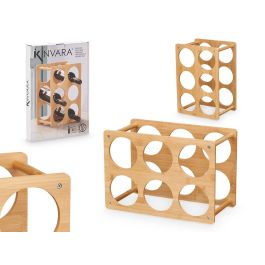 Botellero de bambú para 6 botellas Kinvara 35x24x4 cm (6 Unidades)