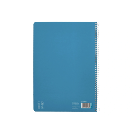 Liderpapel Cuaderno espiral A4 Pautaguía tapa dura 80 hojas cuadro pautado 4mm color azul