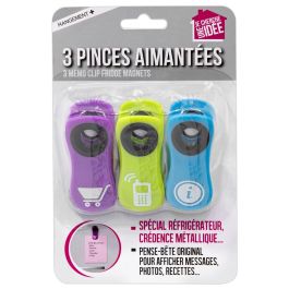 Je cherche une Idee Juego de 3 Pinzas Magnéticas para Nevera para Mensajes y Fotos Precio: 3.50000002. SKU: B1B6SK6STC