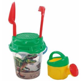 Cubo nº 2 decorado "dinosaurios",pala,rastrillo,criba alta,regadera Precio: 4.68999993. SKU: B1FS5ANHA2