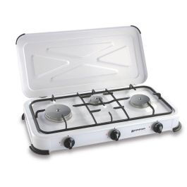 Kemper - Cocina de Gas Butano/Propano 3 Quemadores Blanca - 600 x 340 x 100 mm - Acero Inoxidable Precio: 63.89000013. SKU: B1DEMBG63A