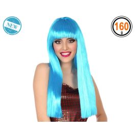 Peluca Lisa Larga 60 cm Con Flequillo Azul Precio: 5.4449996128. SKU: B1AS3Y63GT