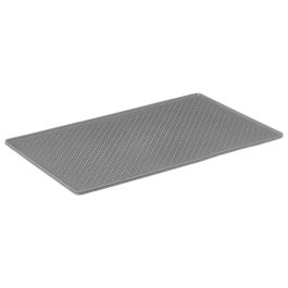 Mascow Alfombra Antideslizante para Comedero de Mascota Gris Plástico TPR 30x52.7x0.5 cm (Set de 12)