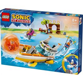 LEGO 76997 Sonic the Hedgehog Barco de aventuras de Tails, juguete interactivo