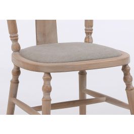 DKD Home Decor Silla Romantico Beige Natural 46 x 94 x 48 cm Cedro Poliester