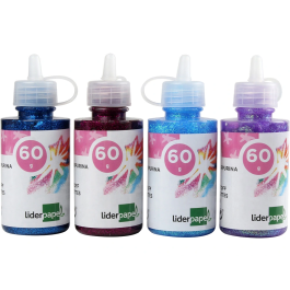 Liderpapel Purpurina Fantasia Colores Metalicos Surtidos Bote 60 gr