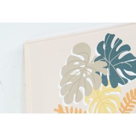 DKD Home Decor Cuadro Decoración Urban Multicolor, Lienzo y Madera de Pino, Diseño Florero, 28x28x1.7 cm, Pack 12 Unidades