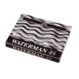 Waterman Tinta estilográfica negra, cartuchos estándar largos, caja de 8 unidades Precio: 3.69000027. SKU: B15E888NK3