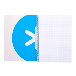 Antartik Cuaderno espiral A4 micro tapa dura 80h 100 gr cuadro 5mm rosa fluor