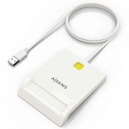 AISENS - LECTOR DE TARJETA INTELIGENTE DNI, BLANCO