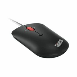 Lenovo ThinkPad USB-C Ratón Compacto con Cable para Portátil, DPI Ajustable hasta 2400, Compatible USB-C y USB-A Plug & Play