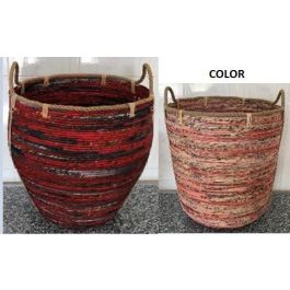 DKD Home Decor Set de 3 Cestas Boho Decorativas de Ratán Natural, Colores Melocotón y Natural, Medidas 52x58x52 cm Precio: 139.72596. SKU: B1EGBGVCM7