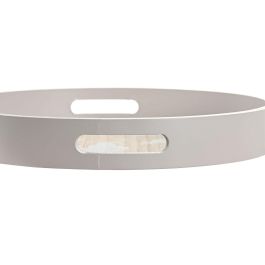 DKD Home Decor Bandeja Decorativa Atlántico Stella Maris de MDF, Azul y Blanco, Largo 35 x Ancho 35 x Alto 5 cm, Pack de 2 Unidades
