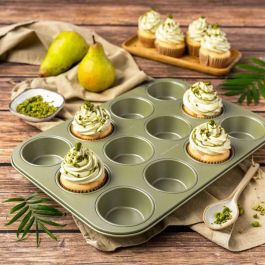 Zenker ZEN3176239998399 - Juego de 2 moldes muffins especiales Green Vision