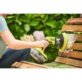 Ryobi RYO4892210186768 Cepillo motorizado 18V, 150 mm de diámetro, 210 rpm, con protección de batería IPX7, incluye 1 cepillo mediano