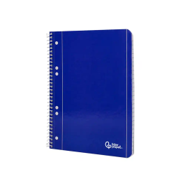 Liderpapel Cuaderno Espiral A5 Micro Serie Azul Tapa Blanda 80h 75gr Horizontal 6 Taladros Azul