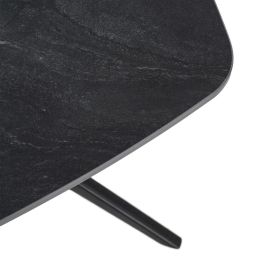 Mesa Centro Negro Piedra Sinterizada 60 X 60 X 50 cm