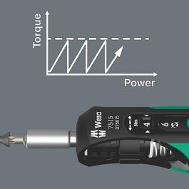 Wera 7515 Destornillador dinamométrico Kraftform Safe-Torque Speed 2-6 Nm, mango ergonómico, para tornillos hexagonales 1/4"