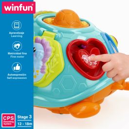 Juguete de arrastre Winfun 23 x 12 x 23 cm Tortuga Multicolor (2 Unidades)