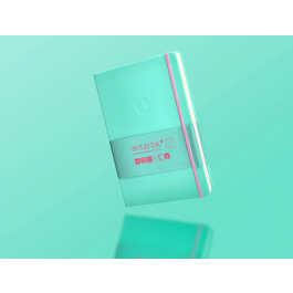 Antartik Cuaderno A5 Tapa Dura Hojas Cuadriculadas Rosa y Turquesa 100 Hojas 80gr FSC