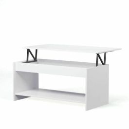 Happy Mesa de centro elevable - Estilo moderno - Blanca mate - L 100 x W 50 x H 44.6 cm - Estante inferior revistero Precio: 107.69. SKU: B1JQ99KRMY