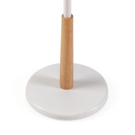 Perchero Blanco Con Detalles En Madera Versa 179CM