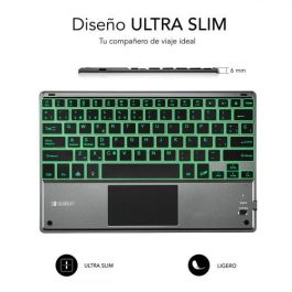 SUBBLIM Teclado Smart Backlit BT Keyboard Touchpad Grey