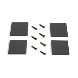 Emuca Juego de patas rectangulares Square para mesa, ancho 600mm, Acero, Pintado negro