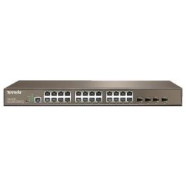 SWITCH TENDA TEG3224P - GESTIONABLE - 8 PUERTOS 10/100/1000 (DATOS/POE) - 4 PUERTOS SFP - ENLACE IP+MAC+PORT+VLAN - POTENCIA TOTAL POE 370W