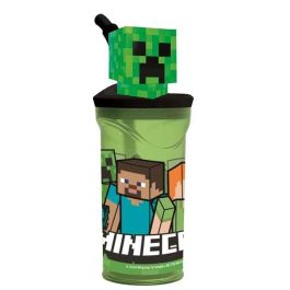 Stor Vaso Minecraft con Figurita 3D 360 ml - Plástico PS y Paja PP - Niños +3 Años Stor Vaso Minecraft con Figurita 3D 360 ml - Plástico PS y Paja PP - Niños +3 Años