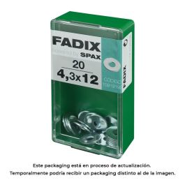 Fadix Arandela Plana Ancha Cinc 4,3x12mm - Caja 20 Unidades