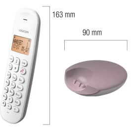 Logicom Teléfono fijo inalámbrico DECT ILOA 150 SOLO Taupe LOG3483071500100 Sin contestador automático