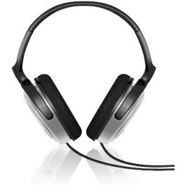 Philips SHP2500/10 Auriculares de diadema con cable, 6m, para TV y música, sistema cerrado, negros/plata