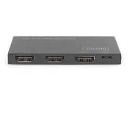 DIGITUS Splitter HDMI Ultra Slim 1x2, Negro, Metálico, 4K Ultra HD 4096x2160 Pixeles 60Hz, 3D, HDCP, Plug & Play