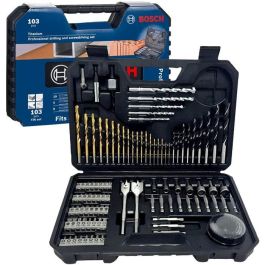 Bosch BOS1701161928997 Juego de brocas y taladros Professional de 103 piezas para madera, piedra y metal Precio: 51.49999943. SKU: B1JBYZSNHC