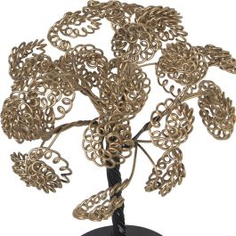 Figura Decorativa Alexandra House Living Negro Dorado Metal Árbol 18 x 18 x 29 cm