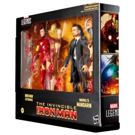 Hasbro Figuras Iron Man Extremis y Marvels Mandarin The Invencible Iron Man Marvel 15cm Articuladas con Accesorios