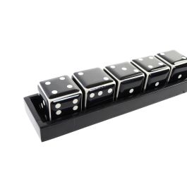 DKD Home Decor Juego De Mesa Moderno Negro Blanco Hueso 6 x 6 x 30 cm (2 Unidades)
