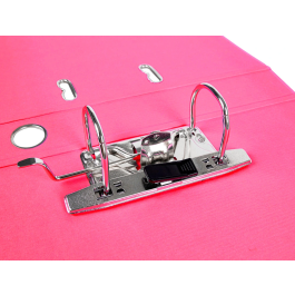 Liderpapel Archivador de Palanca A4 Documenta Forrado PVC Rado Lomo 52 mm Rosa con Compresor Metálico