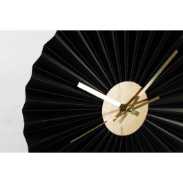 DKD Home Decor Reloj de Pared Moderno Negro y Blanco de Hierro, 30x30x4 cm (Set 2 Unidades)