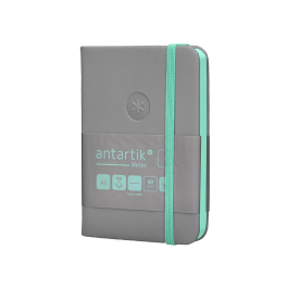 Antartik Cuaderno A7 Tapa Dura Hojas Lisas Gris y Turquesa 80 Hojas 80 gr FSC