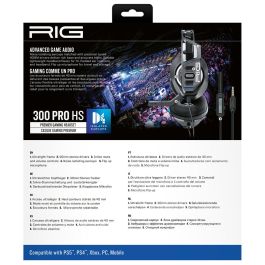 Auriculares con Micrófono Gaming Rig Gaming RIG300PROHS Negro