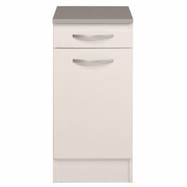 Oslo muebles bajos 1 puerta + 1 cajón + plan - blanco - l 40 x d 60 x h 86 cm