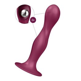 Satisfyer Dildo Double Ball-R Rumbly Kinetic Sensation Color Rojo