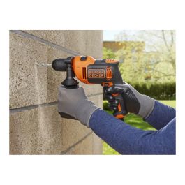 Black+Decker Taladro percutor 710W BEH710K-QS con empuñadura lateral, maletín y brocas