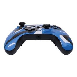 Power A 1525941-01 Mando con Cable Enhanced para Xbox Series X|S, Camuflaje Azul, Xbox One y Windows 10/11