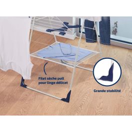 Leifheit 81409 Secadora de Pie Classic 250 Flex con 25m de Tendedero, Fácil Apertura/Cierre, Color Blanco